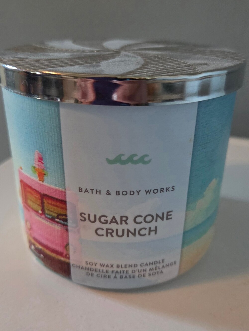 Bath & Body Works Sugar Cone Crunch Candle 3 Wick